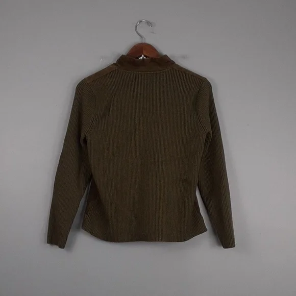 Pendleton Mocha Brown Wool Suede Blend Vintage Petite Sweater Blazer Jacket - Picture 7 of 8